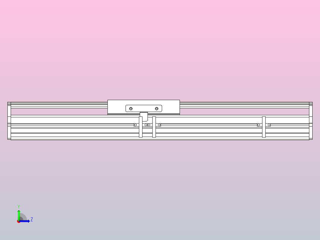 MTH14标准螺杆滑台[MTH14-L#-200-M-P20-C3]左视图