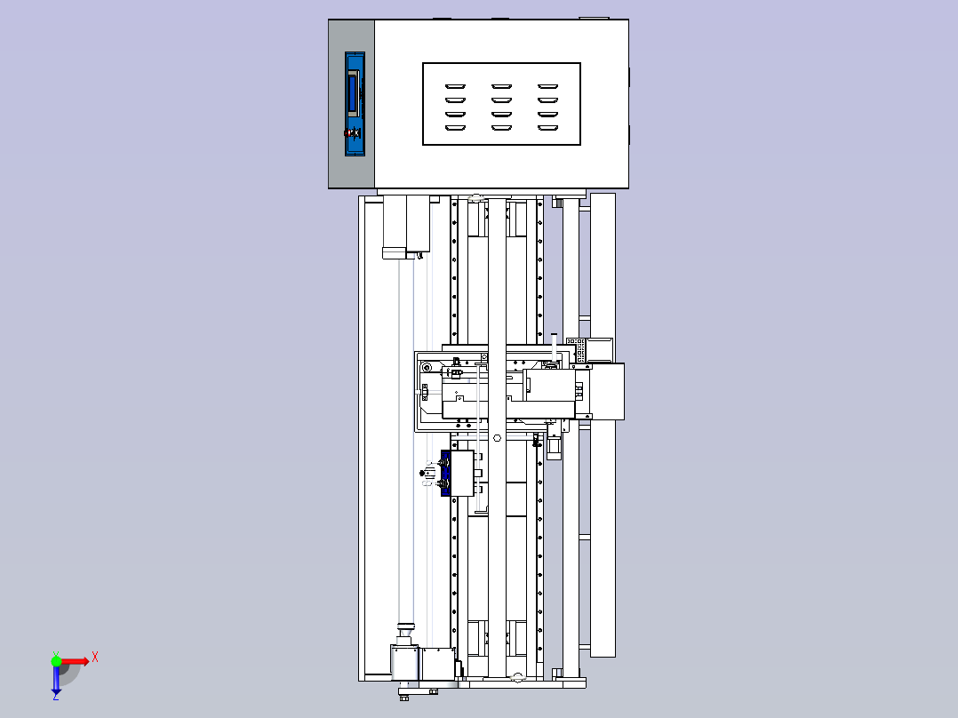 F1400自动切台整套3D图纸文件俯视图