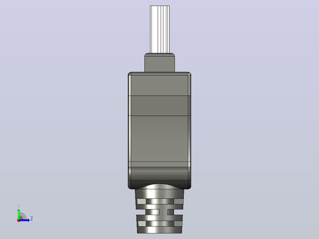 标准USB迷你插头1.44英寸x 0.49英寸x 0.40英寸左视图
