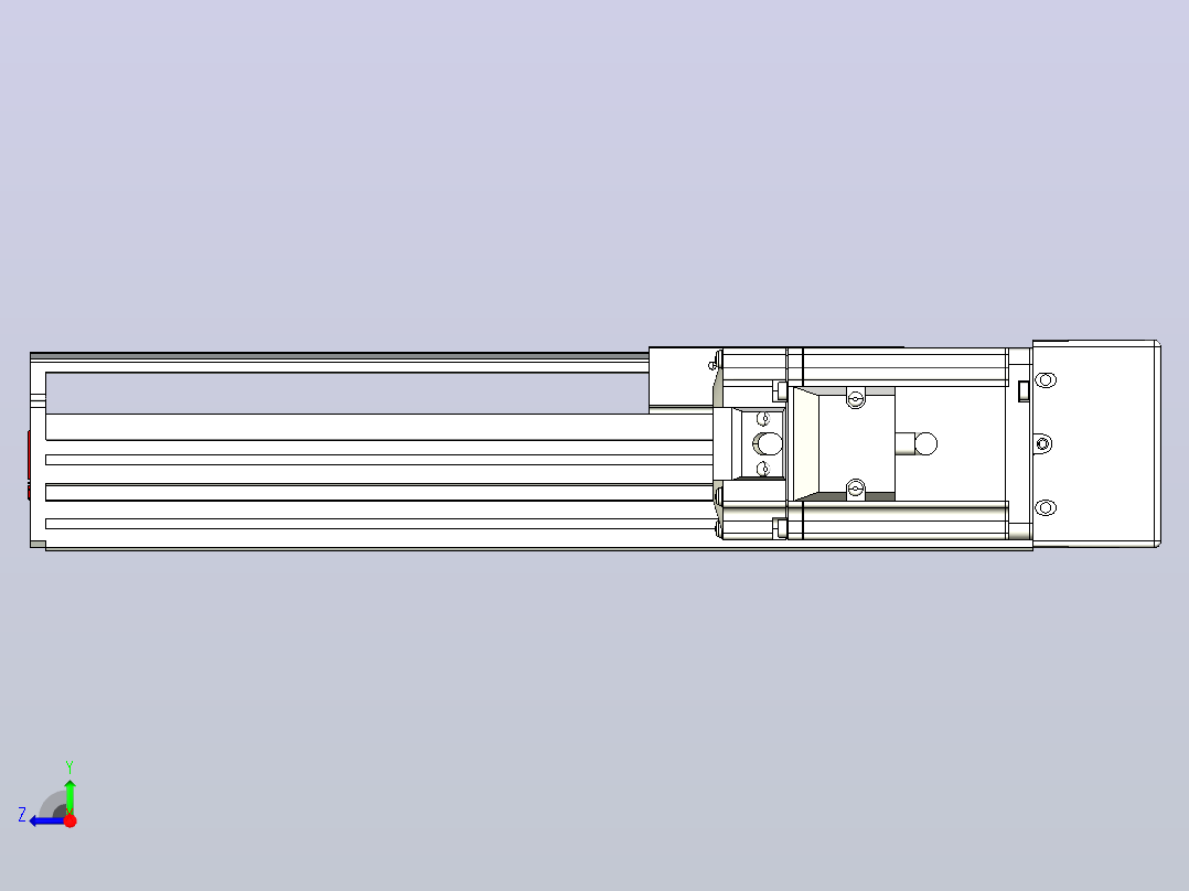 日规模组半封闭丝杆TPA-HNR-85D-1610C-L150-ML-Y-P20-N3右视图