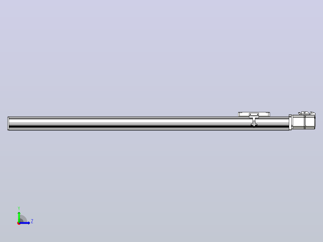 滚珠丝杠直线轴带导轨全封闭TPA-HCR-105D-1610C-L900-M-Y-P40-N3左视图