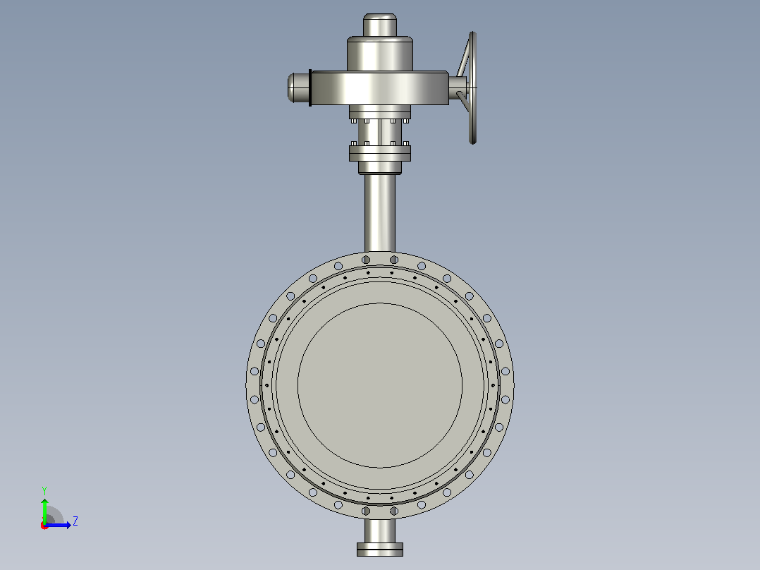 Dt943H(F)-10C.P.R.V-B[DN900]阀，截止阀，风阀，蝶阀左视图