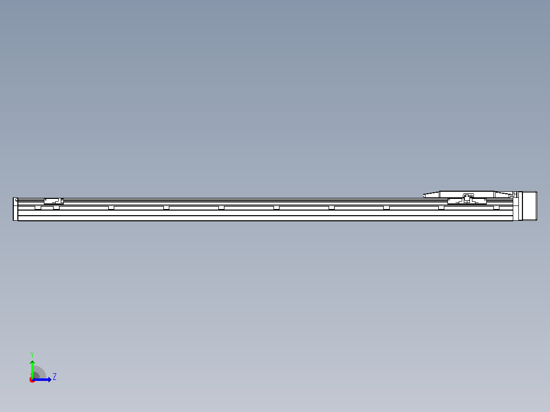 滚珠丝杠直线轴内置导轨TPA-GCR-150-2010C-L1100-ML-M75-N3左视图