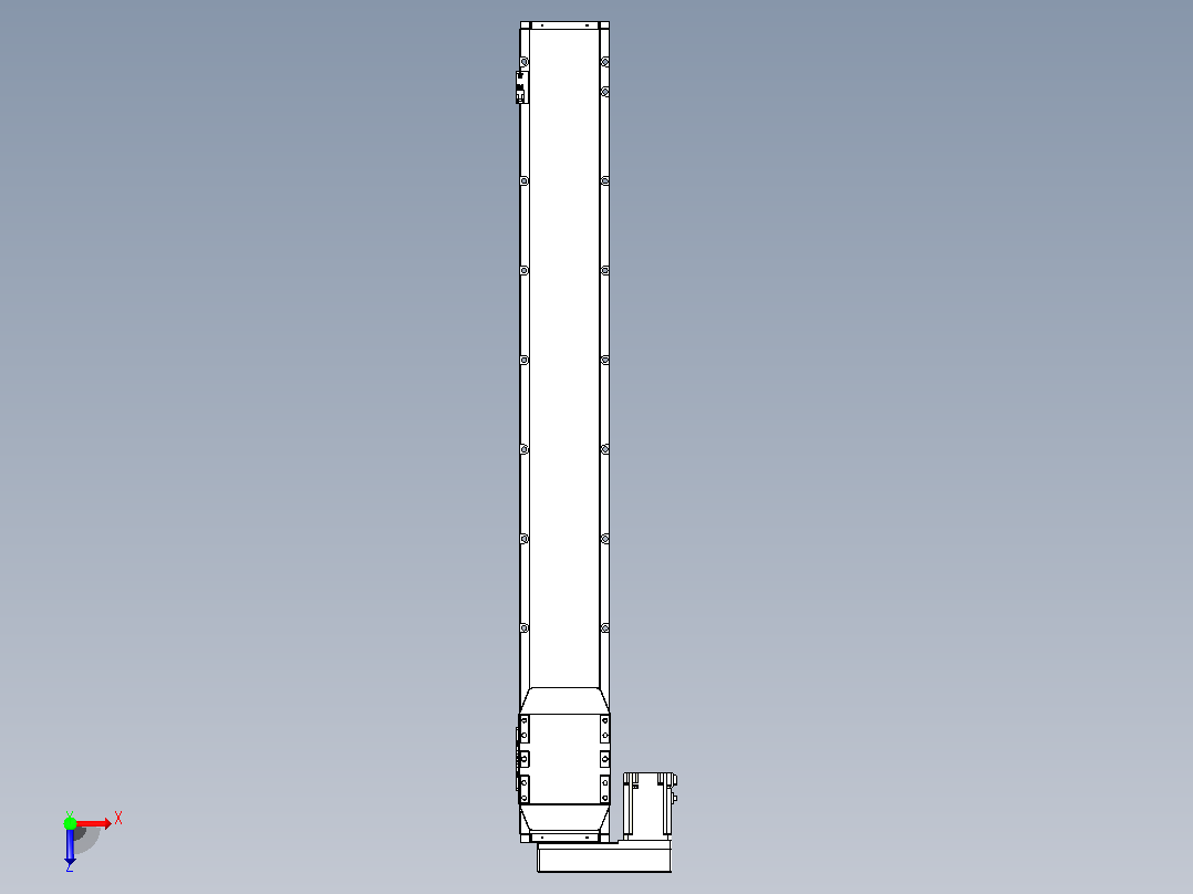 滚珠丝杠直线轴内置导轨TPA-GCR-150-2010C-L1100-ML-M75-N3俯视图