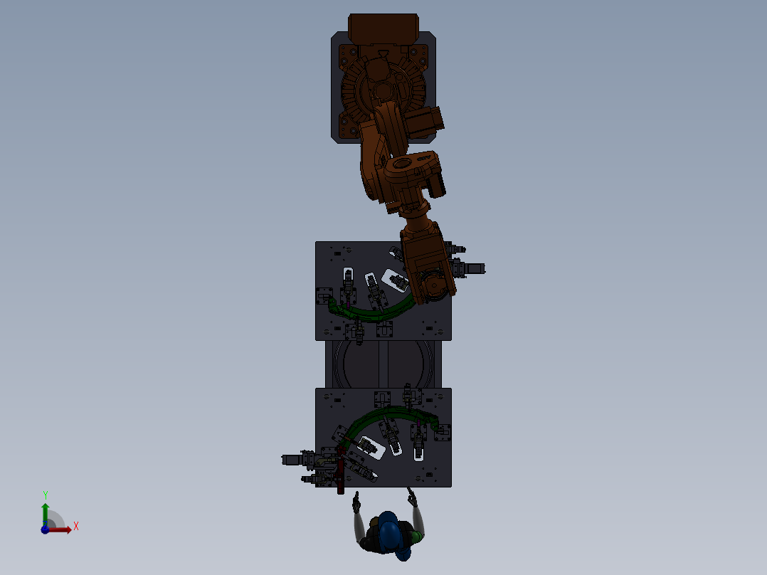 焊接工作工装前视图