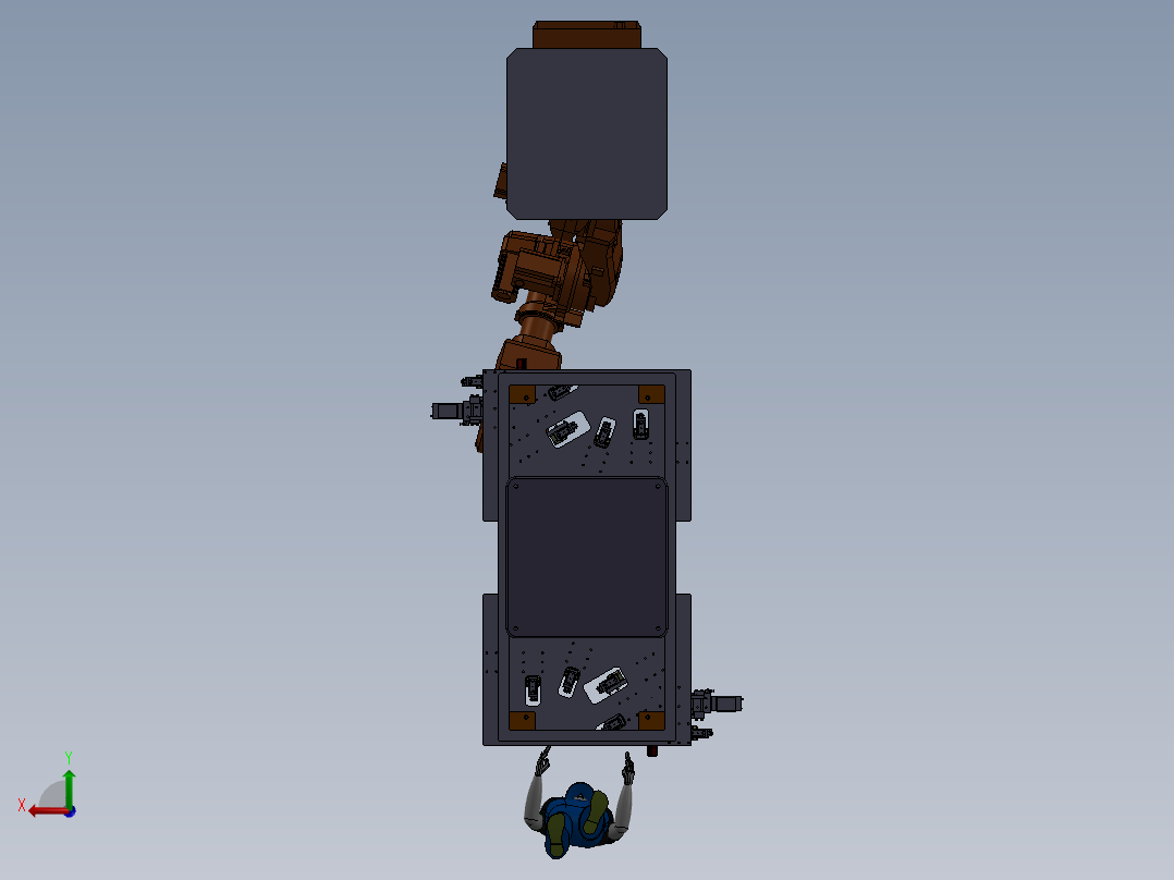 焊接工作工装后视图