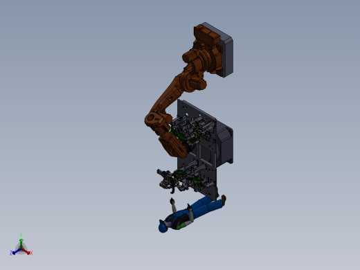 焊接工作工装正等轴测缩略图