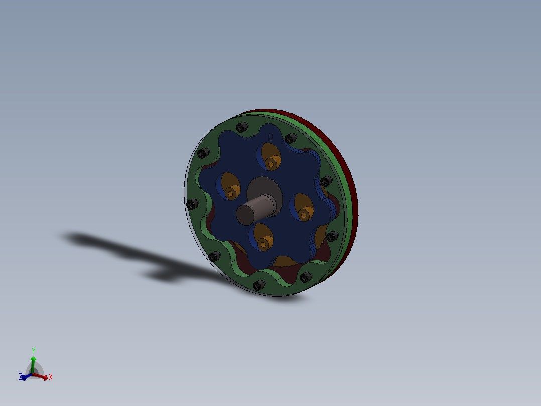 摆针轮减速齿轮组件