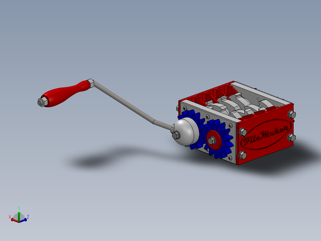 3d打印粉碎机主视图