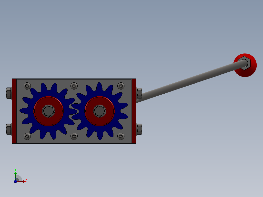 3d打印粉碎机前视图