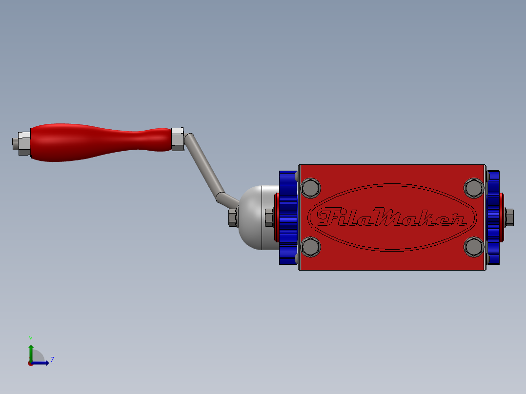 3d打印粉碎机左视图