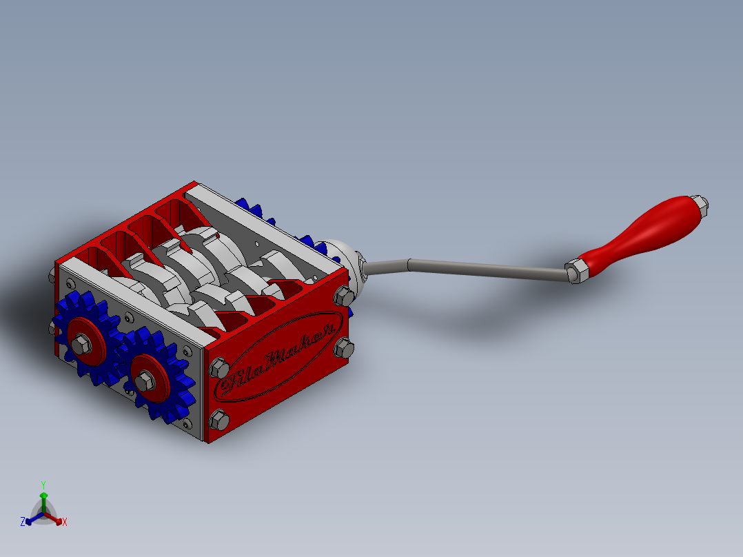 3d打印粉碎机正等轴测图