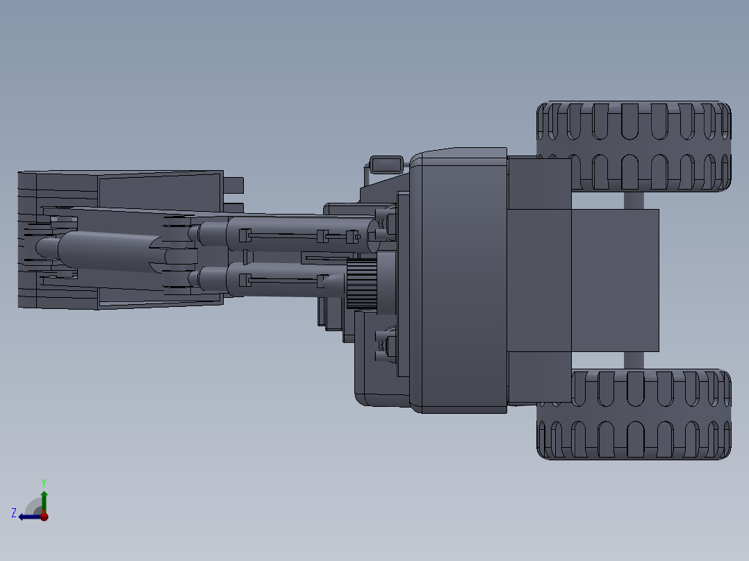 挖掘机 (1)右视图