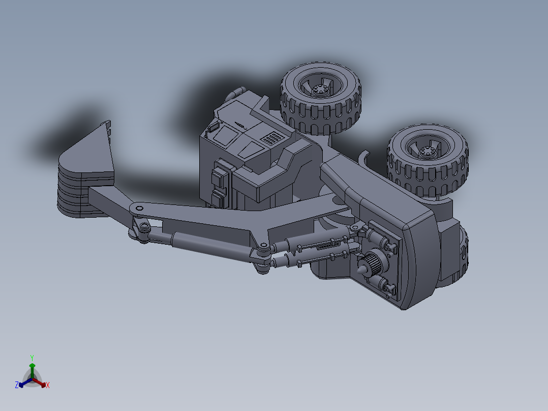 挖掘机 (1)正等轴测图