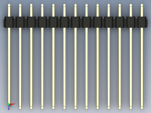 彩色公头100mil（2.54mm）系列-DS1021_black_1x13p_100mil_Type19_rev1.0俯视缩略图