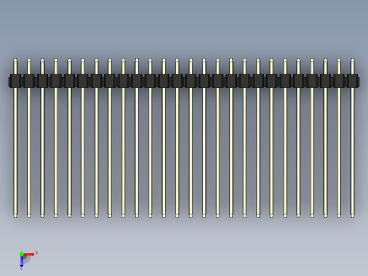 彩色公头100mil（2.54mm）系列-DS1021_black_2x26p_100mil_Type43_rev1.0俯视缩略图