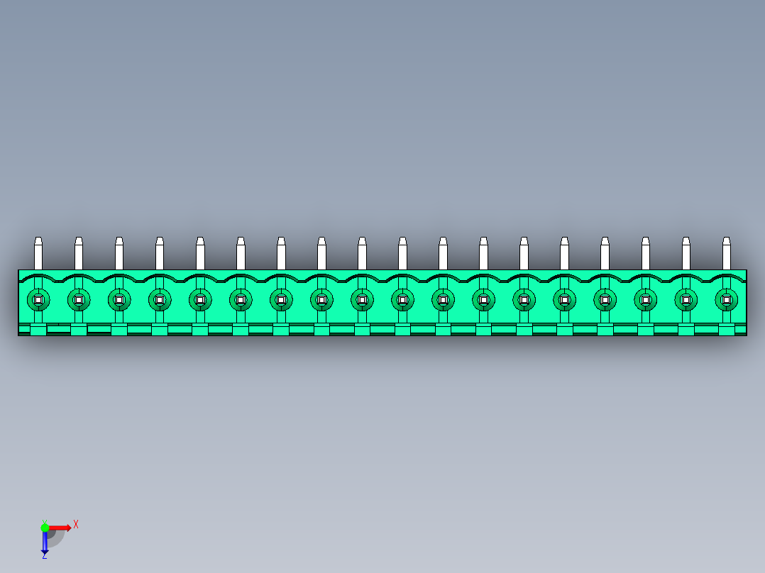 DEGSON 2EDG 系列 5.0mm 可插拔接线端子组-2EDGR-5.0-18P-14-00AH俯视图