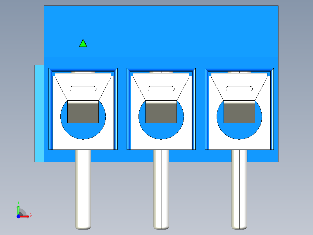 DEGSON DG301 系列 5.0mm 接线端子-DG301-5.0-03P-12-00AH前视图