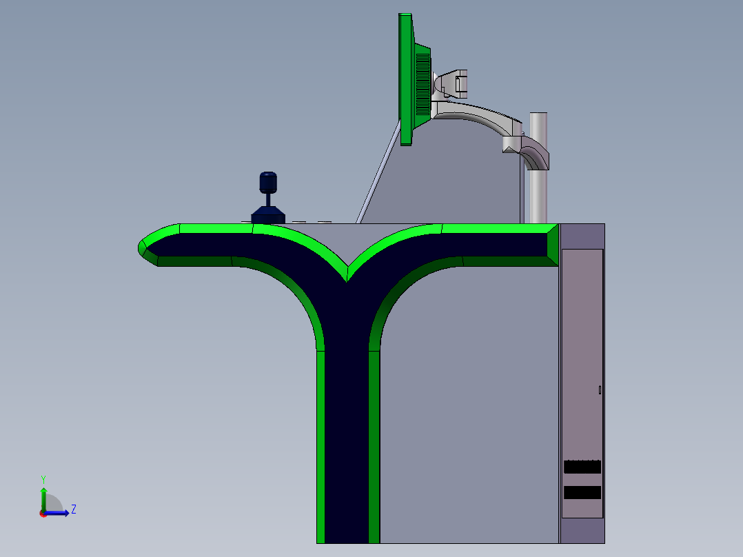 航空模拟控制台左视图