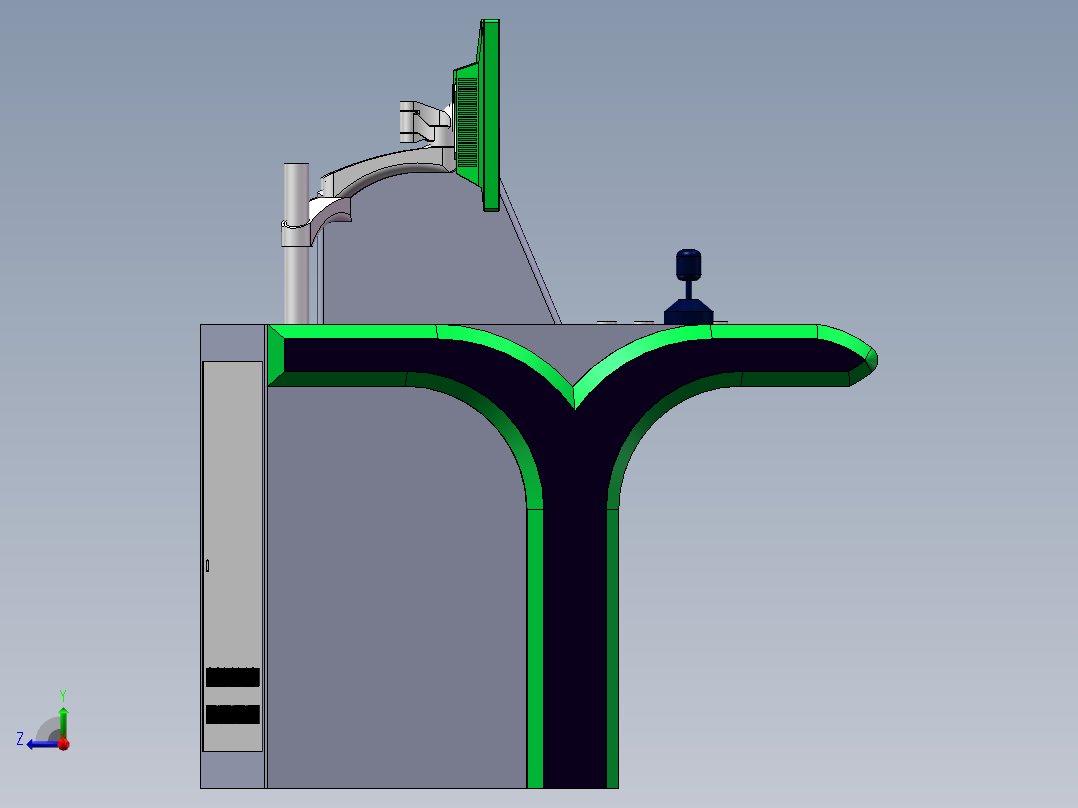 航空模拟控制台右视图