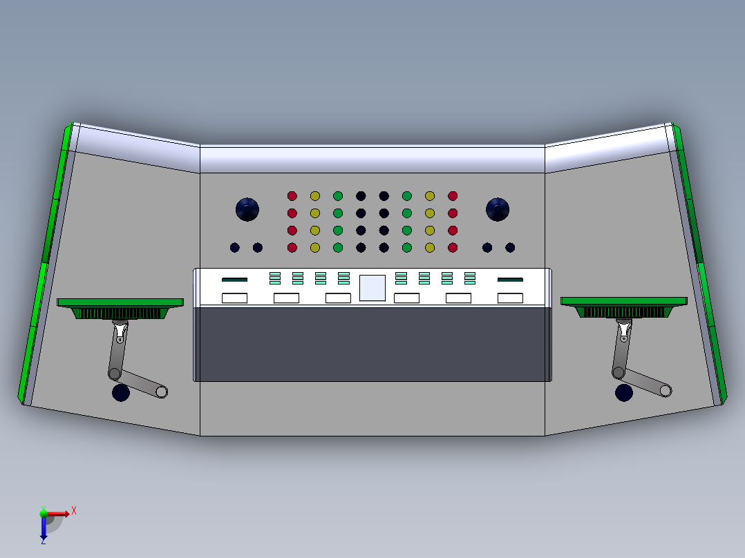 航空模拟控制台俯视图