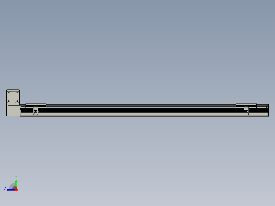 直线模组LHB17-L40-S1550-LU设计图纸右视图