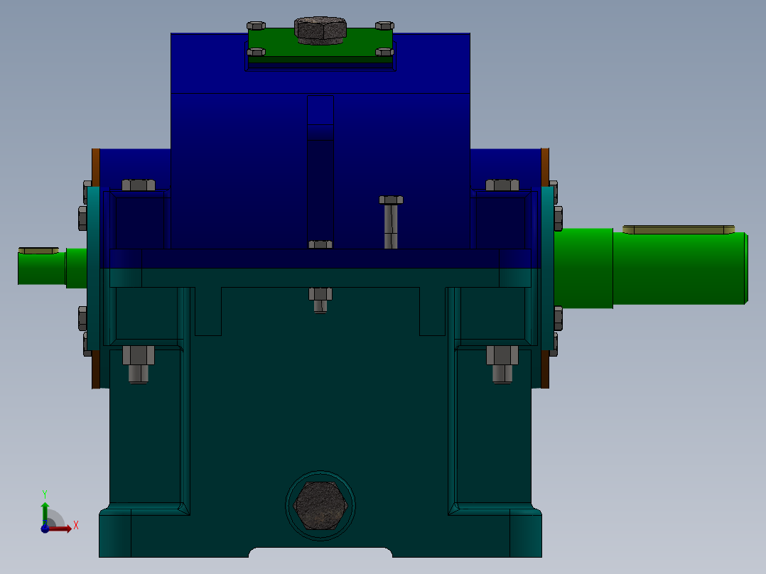 1G145--二级圆柱齿轮减速器优化设计前视图