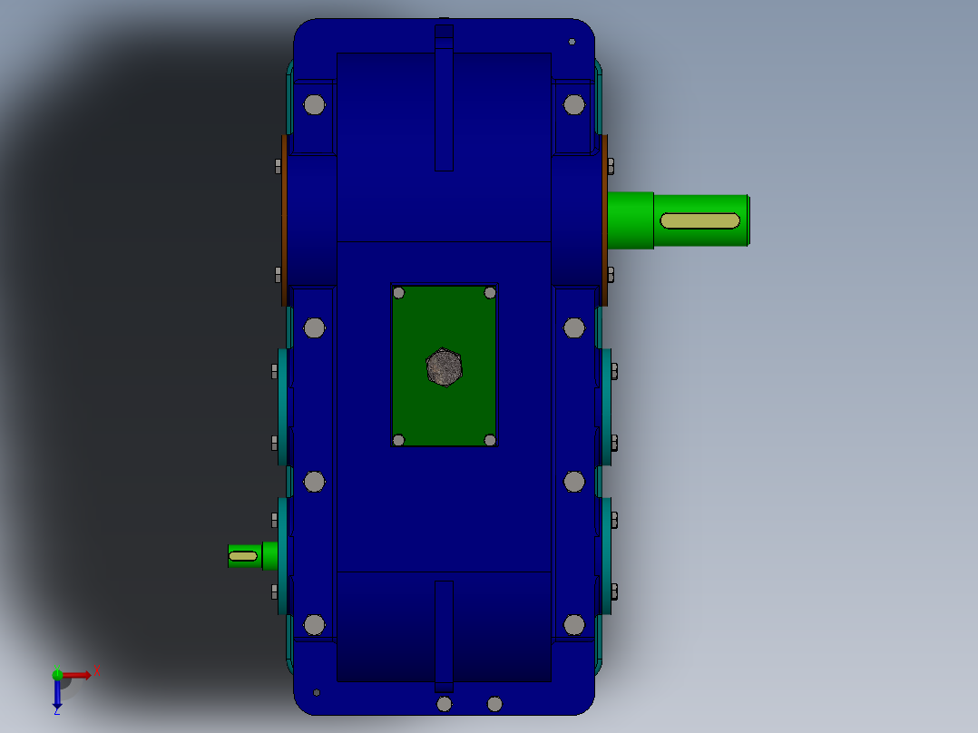 1G145--二级圆柱齿轮减速器优化设计俯视图