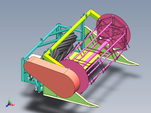 割草压扁机sw三维图==1033014==200主视缩略图