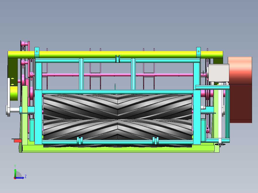 割草压扁机sw三维图==1033014==200左视图