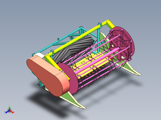 割草压扁机sw三维图==1033014==200正等轴测缩略图