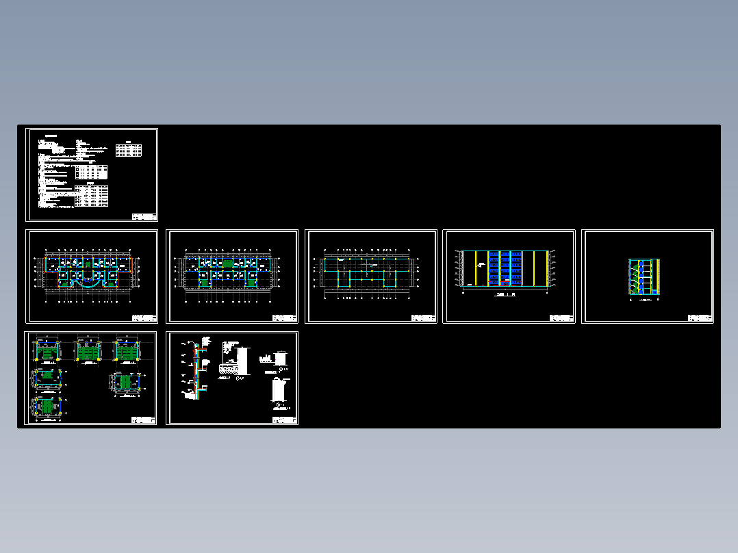 建筑总面积为4465.00㎡ 六层框架行政办公楼（含计算书，建筑结构图）