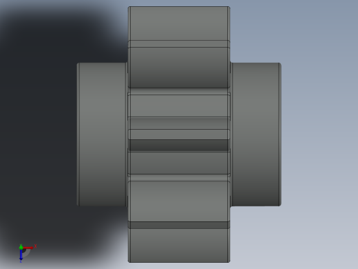 3647 - 364702 OldGray Technic Gear 8 Tooth.SLDPRT俯视缩略图