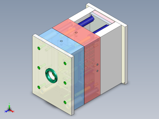 塑料桶罩注塑模具设计-一模两腔含三维UG模型1281266