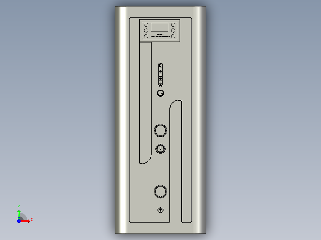 液质联用氮气发生器机箱模型前视图