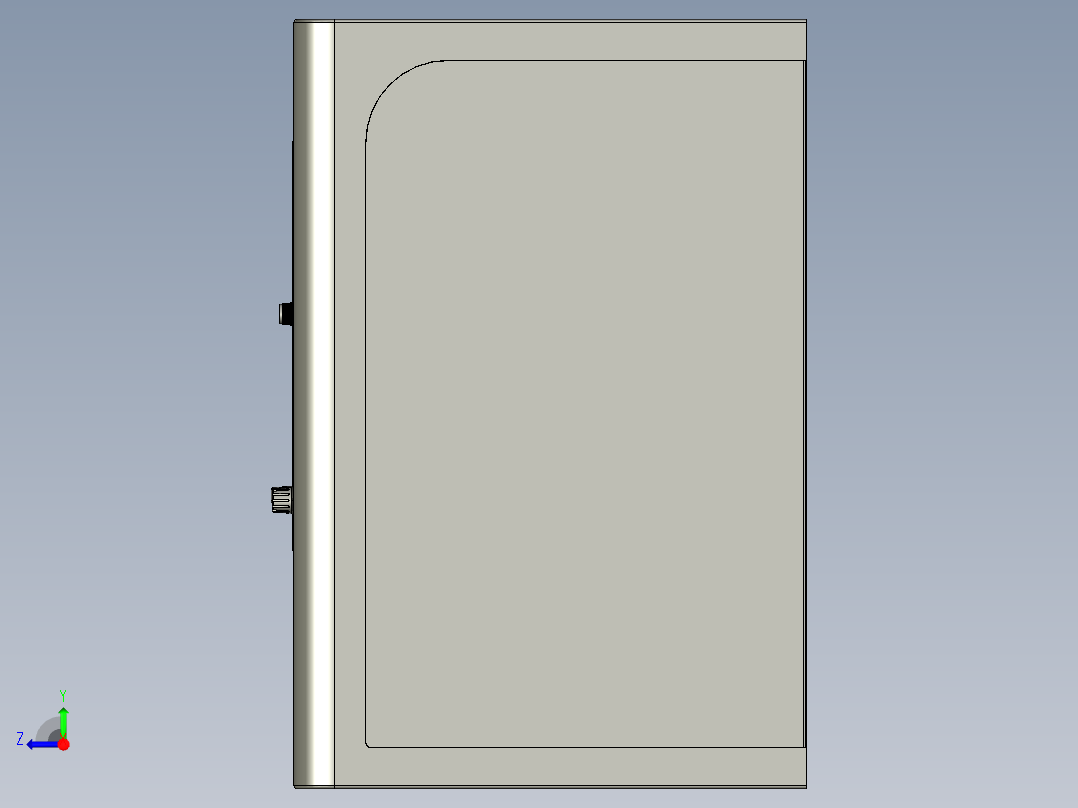 液质联用氮气发生器机箱模型右视图
