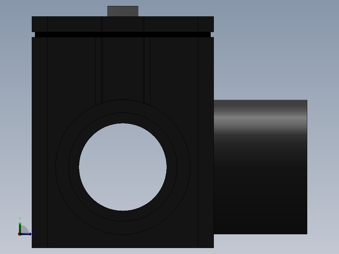 pvc conduit body-type t左视图