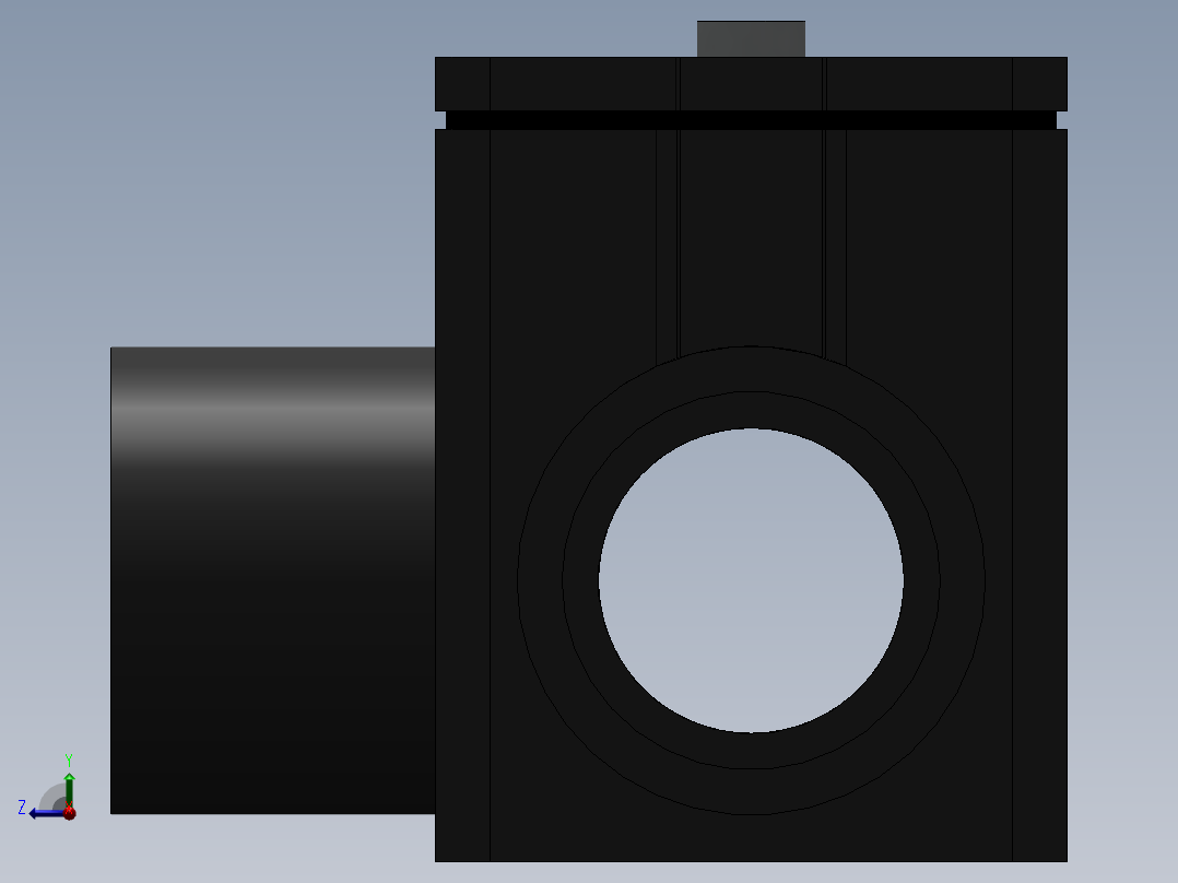 pvc conduit body-type t右视图