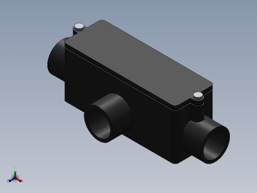 pvc conduit body-type t正等轴测缩略图