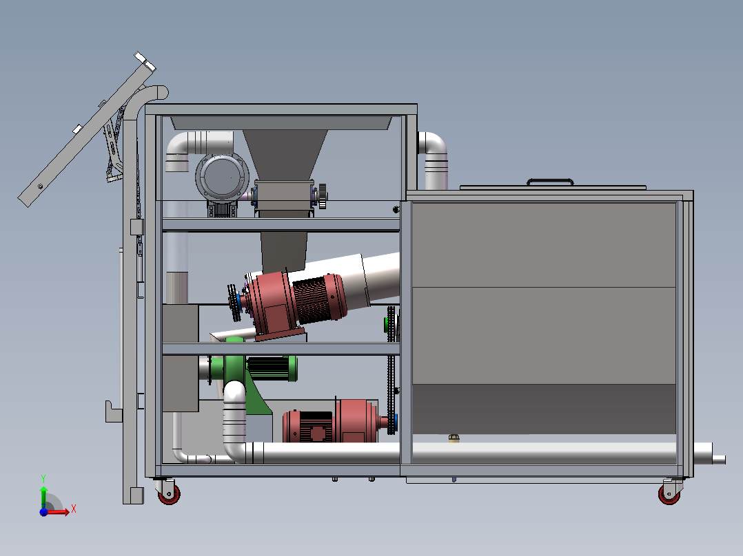 垃圾处理一体机前视图