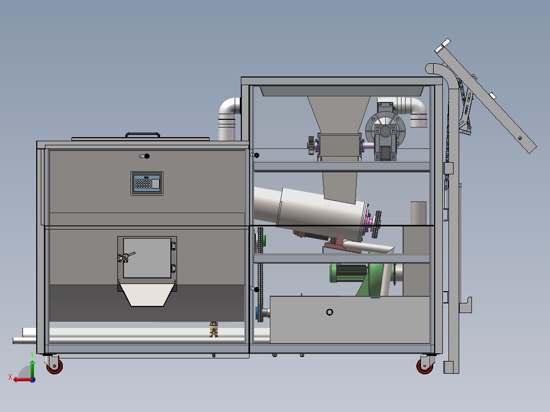 垃圾处理一体机后视图