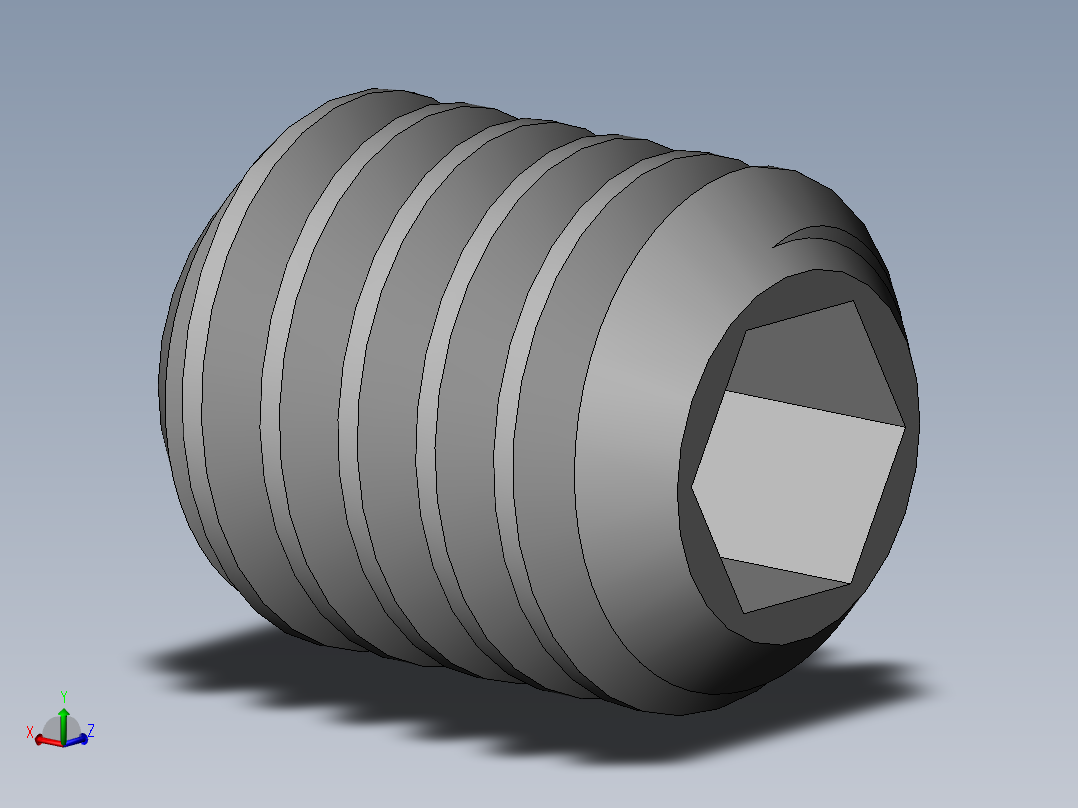 DIN 913-ISO 4026 固定螺钉-M2.5 L=3.SLDPRT主视图