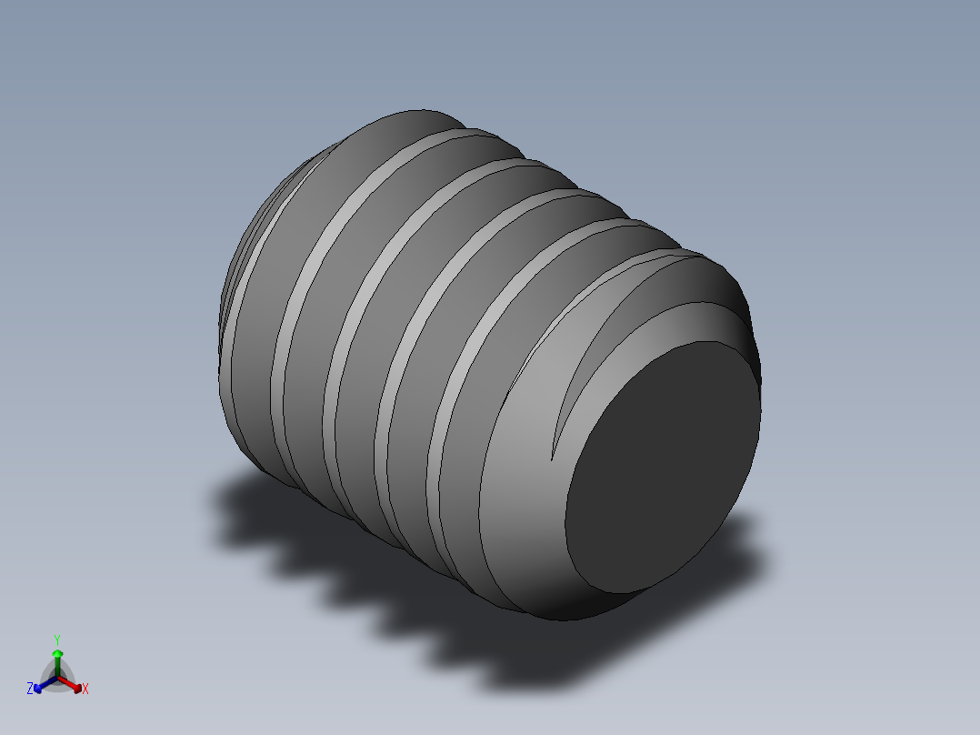 DIN 913-ISO 4026 固定螺钉-M2.5 L=3.SLDPRT正等轴测图