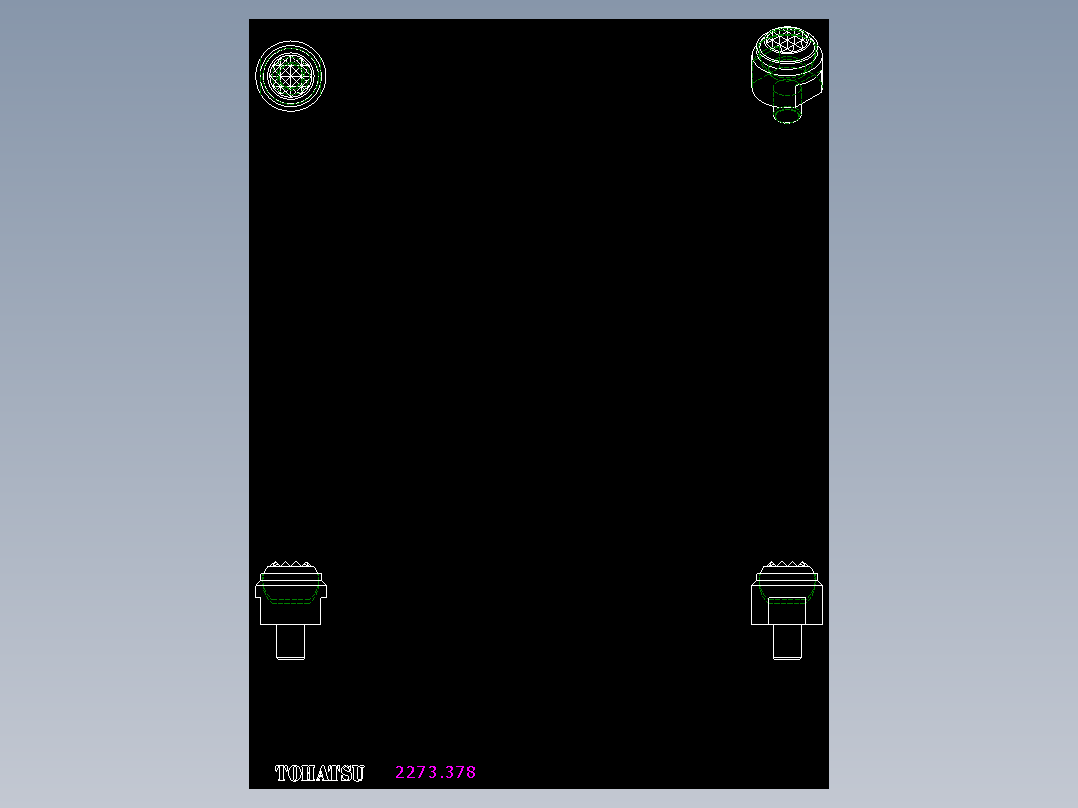 定位配件2273(A)-2D多系列多零件图纸模型