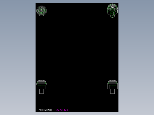 定位配件2273(A)-2D多系列多零件图纸模型