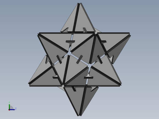 激光下料拼图星型十二面体左视缩略图