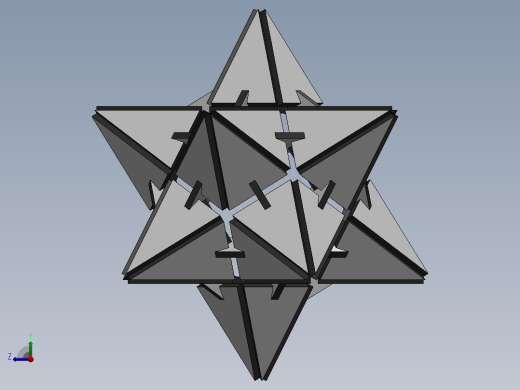 激光下料拼图星型十二面体右视缩略图