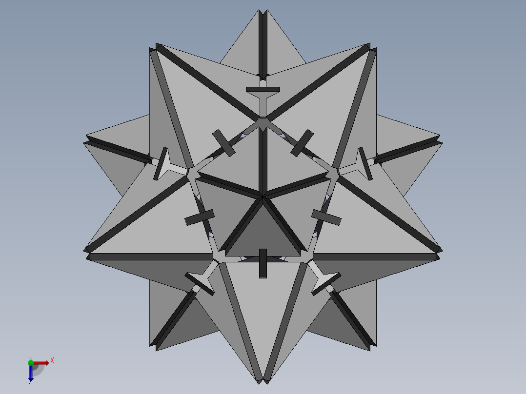激光下料拼图星型十二面体俯视图