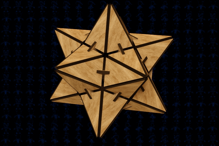 激光下料拼图星型十二面体