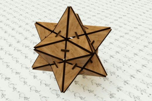 激光下料拼图星型十二面体缩略图